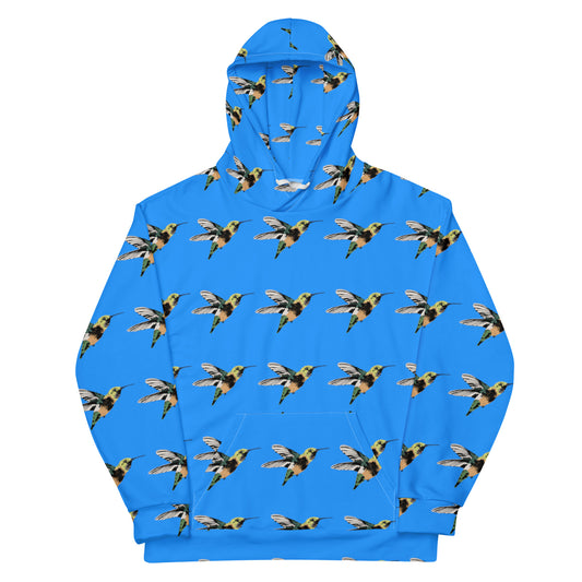 Hummingbird Print Unisex Hoodie