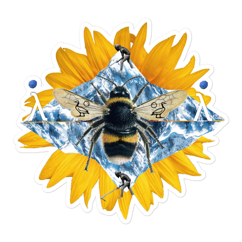 Sunflower Bee Bubble-free stickers