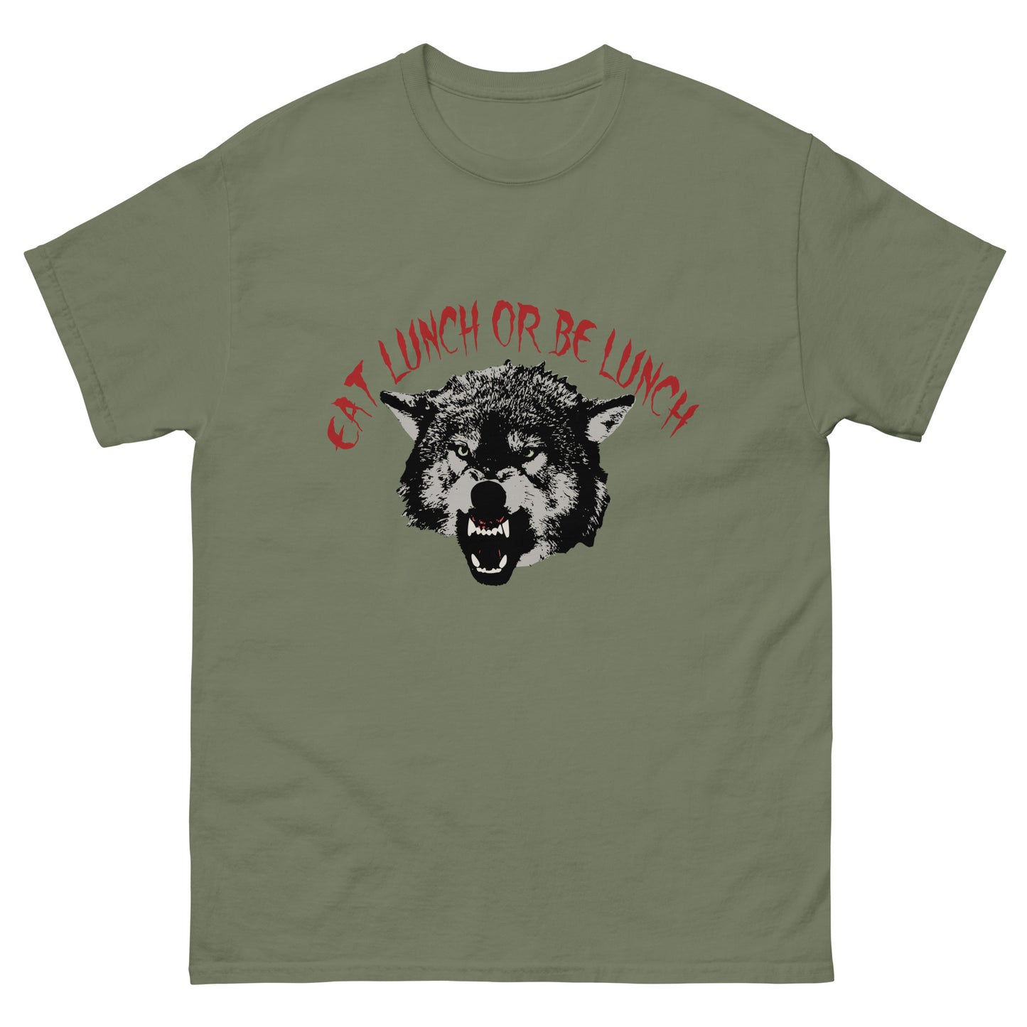 Eat Lunch or be Lunch Wolf Men's classic tee