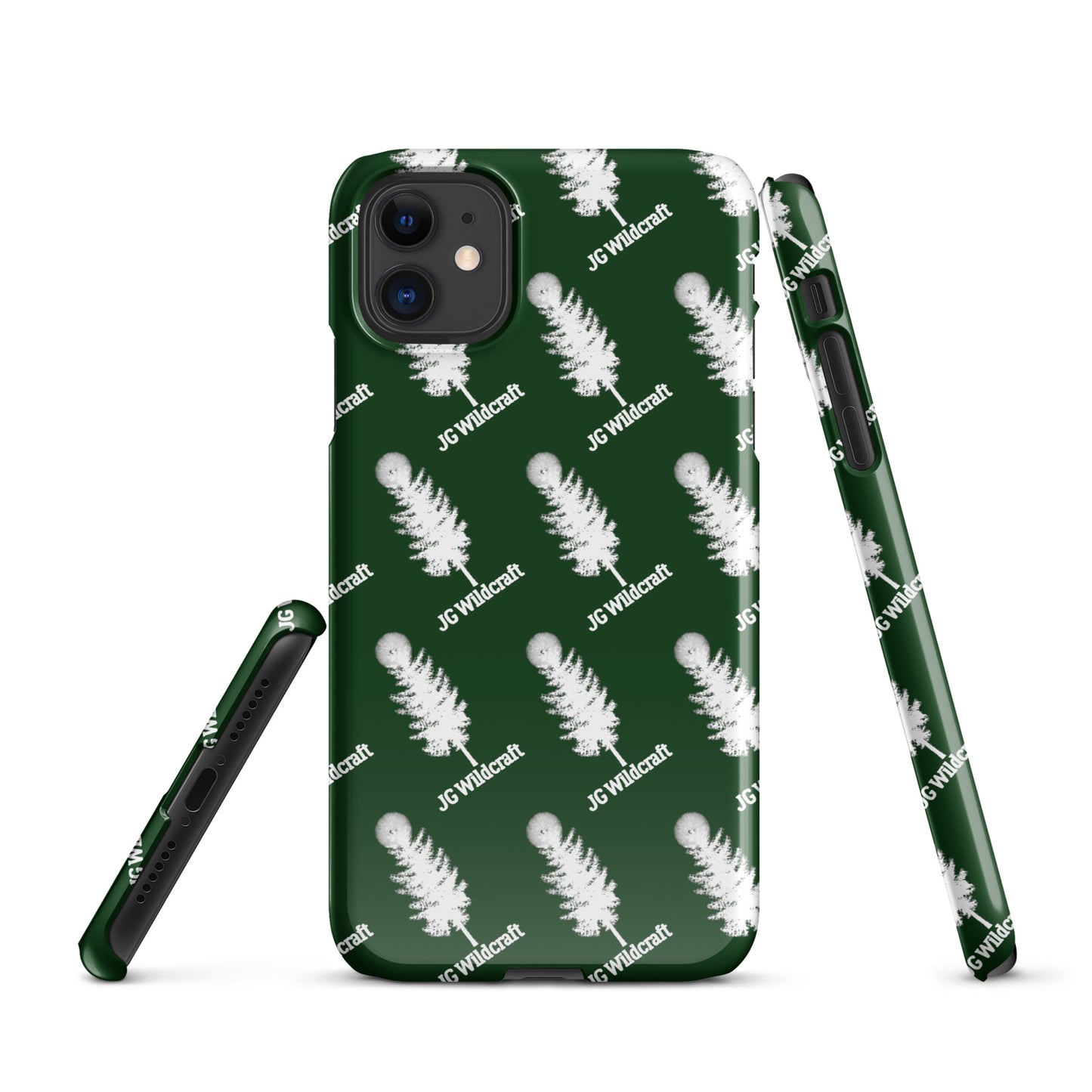 JG WIldcraft Logo Print Green Snap case for iPhone®